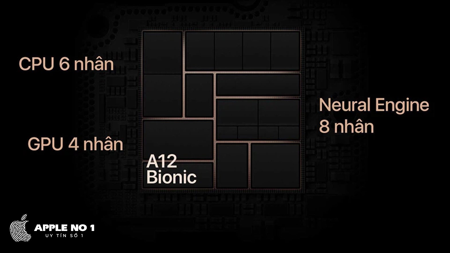 chipset a12 bionic tien trinh 7 nm voi 6 nhan | iphone xs